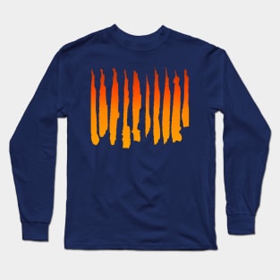 Fire Stripes - Abstract Long Sleeve T-Shirt